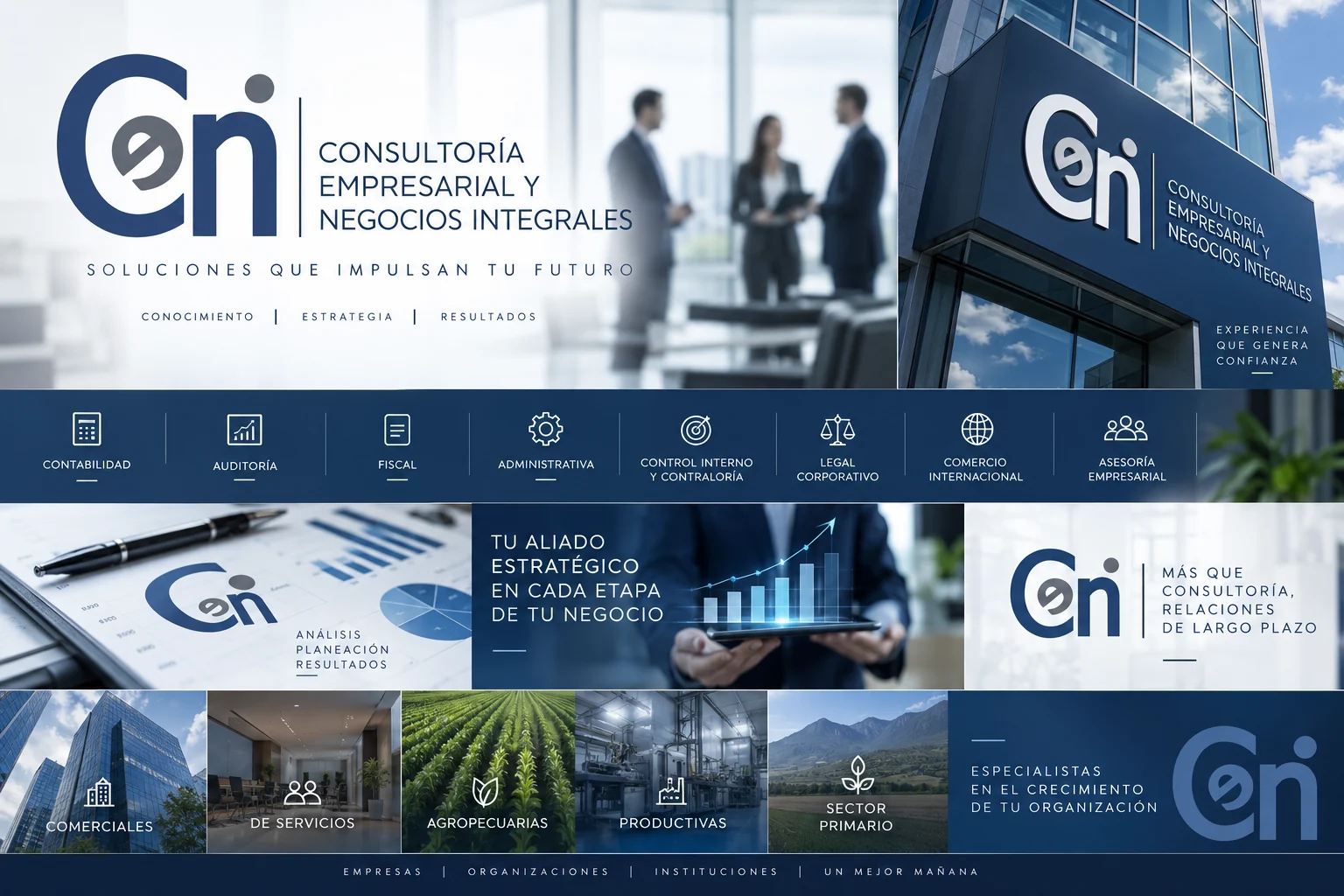 Composición visual corporativa de CENI